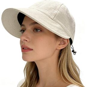 Foldable Women's Sun Hat UPF 50+ UV Protection Wide Brim Fisherman Cap for Beach Outdoor in Saudi Arabia