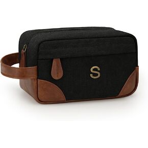 Personalized Gifts for Men Dad - Initial Travel Toiletry Bag Hanging Dopp Kit, Waterproof Shaving Bag with Large Capacity, Fathers Day Birthday Gifts for Him Dad Husband Boyfriend (M) in Saudi Arabia