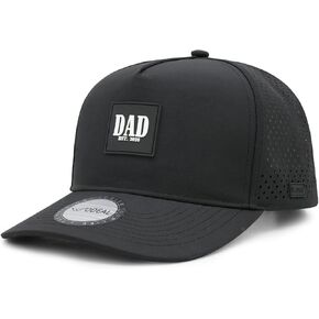 Dad Est 2026 Hat for Men, Adjustable Quick Dry Laser Cut Snapback Trucker Hat, Pregnancy Announcement for Husband, Fathers Day Birthday New Dad Gifts Black in Saudi Arabia