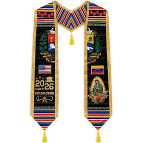 Graduation Stole Class of 2026, Flag Graduation Sash with Gift Box for High School & University in Saudi Arabia