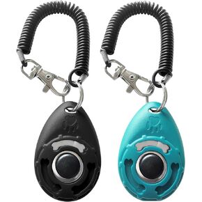 Pet Training Clicker with Wrist Strap - Dog Training Clickers (New Black + Blue) in Saudi Arabia