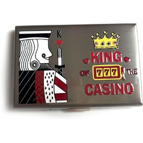 Metal Gambling Wallet Card Holder – Slim RFID Wallet for Men – Stainless Steel Casino Card Case for Player’s Cards, IDs & Credit Cards – Stylish Vegas Gift and Birthday Gifts for Gamblers in Saudi Arabia