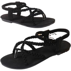 Support Sandals for Women - Comfort Collection, Strappy Braided & Water-Resistant Design - Ideal for Walking, Beach & Summer Use in Saudi Arabia