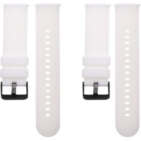 2 Pcs White 22mm Watch Bands, 7/8" Silicone Watch Band, Quick Release Waterproof Soft Replacement Straps Compatible, with Buckle, for Men Women in Saudi Arabia