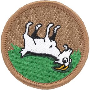 Fainting Goat Patrol Patch - 2" Diameter Round Embroidered Patch (Hook-Fastener) in Saudi Arabia