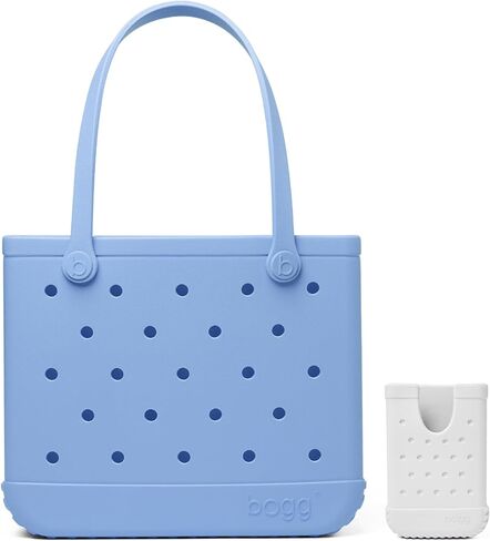 BOGG BAG Medium Tote (Carolina on My Mind) + Call Me Bogg (For Shore White) - 15in L x 5in W x 12.5in H - Beach, Pool, Boat, Sports - All Purpose EVA - Lightweight, Washable, Durable in Saudi Arabia