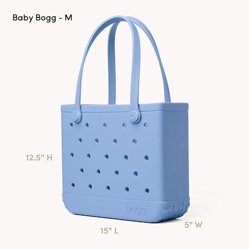 BOGG BAG Medium Tote (Carolina on My Mind) + Call Me Bogg (For Shore White) - 15in L x 5in W x 12.5in H - Beach, Pool, Boat, Sports - All Purpose EVA - Lightweight, Washable, Durable in Saudi Arabia