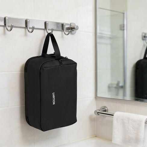 uarition Toiletry Bag for Men, Travel Toiletry Organizer Dopp Kit, Water-Resistant Mens Toiletry Travel Bag for Shaving & Accessories, Black in Saudi Arabia