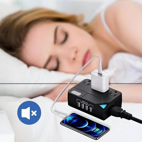 2000W International Travel Voltage Converter 220V to 110V with 2 USB+2-CSB Ports for Hair Straighteners in Saudi Arabia