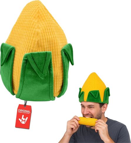 Nicky Bigs Novelties Corn Hat, Food Hat, Silly Hats For Adults, Crazy Hats For Men, Halloween Costume Accessory in Kuwait