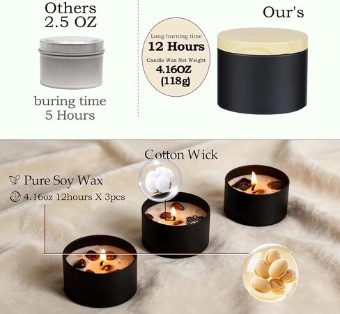 3 Tarot Card Candles with Healing Stones - Scented Meditation Candles for Stress Relief, Spiritual Decor, Yoga & Cleansing, Fortune Teller in Saudi Arabia