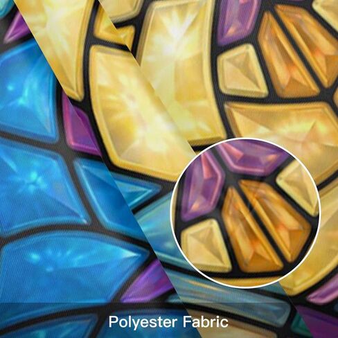 Stained Glass Valance for Windows 60"x18",Abstract Colorful Cracked Modern Art Rod Pocket Kitchen Curtains Panels Bedroom Living Room Bathroom Cafe Short Curtain Drape Decortive Window Treatment in Saudi Arabia