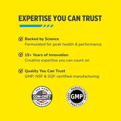 CON-CRET Creatine HCl for Brain Health Capsules – Clinically Tested Support for Memory, Focus, Concentration, Problem-Solving, Clarity, and Mood.* | Made in USA (60 Day Supply) in Saudi Arabia