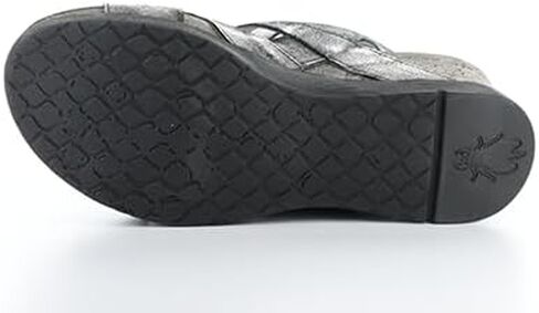 صندل نسائي من FLY LONDON WEGE669FLY بكعب عريض، فضي، 8-8.5 in Kuwait