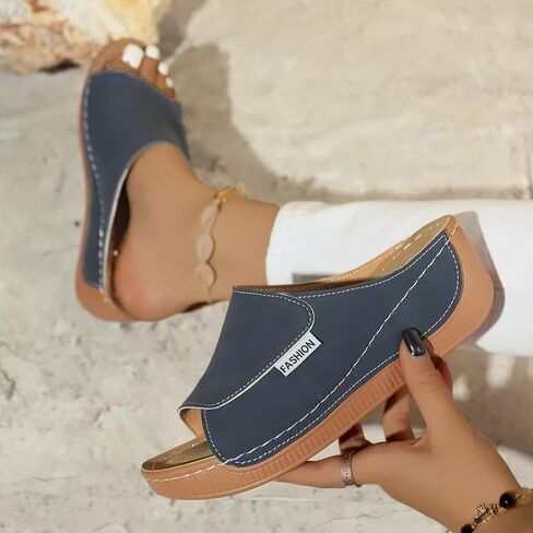 شباشب نسائية مريحة بكعب عريض وواقف، شباشب بفم السمكة in Kuwait
