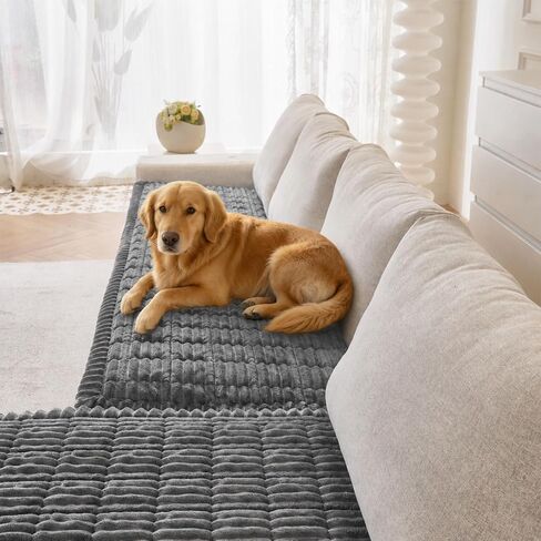 Deep Dream 100% Waterproof Sectional Couch Covers, 2 Pieces Non Slip Couch Covers for Dogs, L Shaped Sofa Slipcovers Furniture Covers, Dark Grey, XXX-Large, 35.4"x70.9" + 35.4"x82.7" in Saudi Arabia