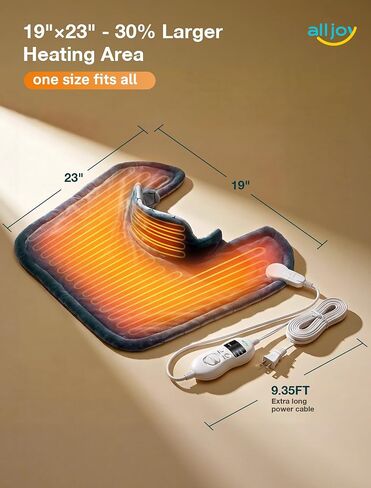 ALLJOY Graphene-Infused Heating Pad for Neck and Shoulders and Back Deeper Pain Relief, 1Mins Instant Heat, Father-s Day Gift-s for Dad, Weighted Neck Heating Pad with 9 Heat 4 Timers in Saudi Arabia