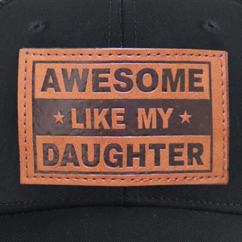 Leather Awesome Like My Daughter Trucker Hats for Men Women, Adjustable Cotton Mesh Snapback Baseball Cap in Saudi Arabia