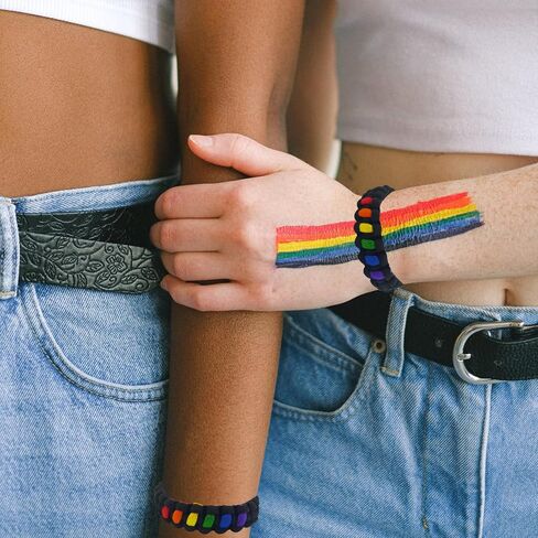 Pride Bracelet for Women Rainbow Bracelets Handmade Braided Rainbow LGBT Pride Bracelet Bracelet for Men Pride Jewelry in Saudi Arabia