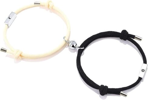 Dlihc Matching Heart Bracelets for Couples, Matching Couples Bracelets for Women Men, Valentines Gift for Boyfriend Girlfriend Best Friend in Saudi Arabia