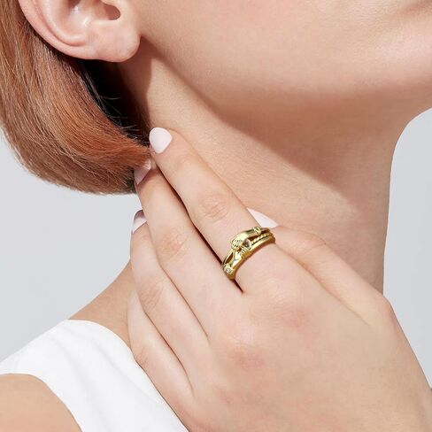 Gold Hand Holding Heart Ring for Women: Valentine’s Day Hands and Heart Zirconia Ring Promise Ring for Girlfriend Wife Christmas Gift in Saudi Arabia