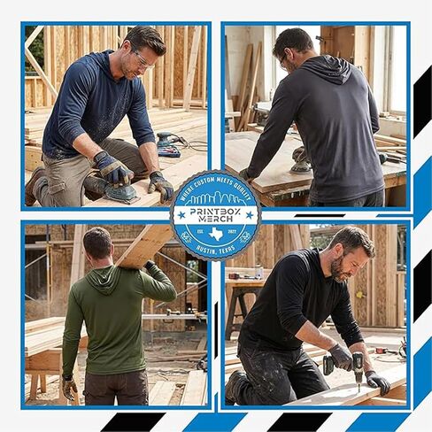 3 Pack Custom T Shirts for Men Hooded, Customized Work Shirts, Construction Sports Outdoor Business in Saudi Arabia
