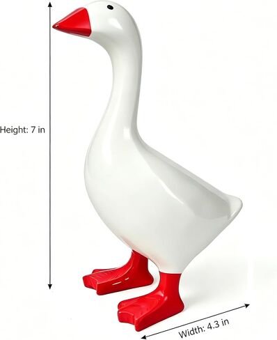 Desk Goose 7 Inch, Desktop Mini Goose Resin Statue Key Holder, Cute Decor for Home Office Table Desk Duck Sculpture, Bedroom Decor Housewarming Gift for Friends and Family in Saudi Arabia