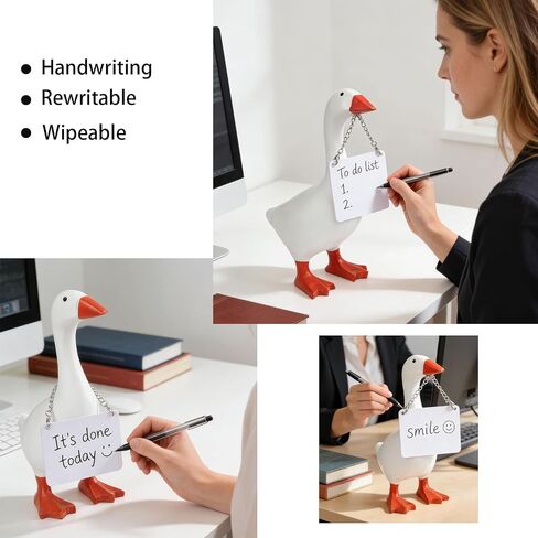 Desk Goose 7 Inch, Desktop Mini Goose Resin Statue Key Holder, Cute Decor for Home Office Table Desk Duck Sculpture, Bedroom Decor Housewarming Gift for Friends and Family in Saudi Arabia