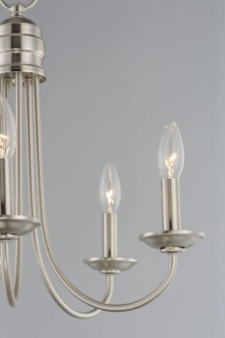 Maxim Lighting Logan 5-Light Candle Chandelier | Satin Nickel Finish | Modern Candle Chandelier for Dining Rooms and Foyers | Adjustable Chain Suspension | 10345SN in Saudi Arabia
