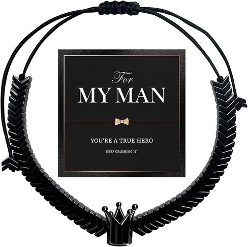 Men’s Meaningful Beaded Bracelet – Natural Stone Stretch Bracelet for Men, Symbolic Energy Beads for Positivity, Inner Strength & Everyday Wear, Thoughtful Gift for Him in Saudi Arabia