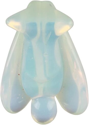 White Crystal Angel, Crystals Healing Stones Polished Peace Cute Angel Statue with Exquisite Carving, for Family Friends Gifts in Kuwait