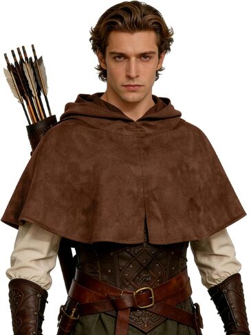 Medieval Cowl Hood Renaissance Hooded Cape for Women Men Halloween LARP in Saudi Arabia