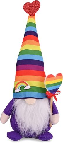 Pride Gnome Decorations for LGBTQ+, Rainbow Plush Gnomes, Tiered Tray Shelf Home Decor, Gay Lesbian Bi Trans Queer Pride Gifts in Saudi Arabia
