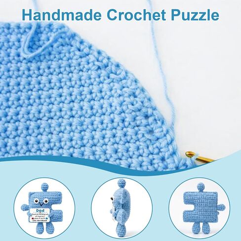 Fathers Day Gifts for Dad, Gifts for Dad, 2 Pcs Sentimental Puzzle Set with Doll and Keychain, Perfect for Birthday Celebrations and Family Bonding Moments, Decorative Desk Accessories in Saudi Arabia