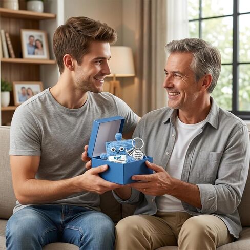 Fathers Day Gifts for Dad, Gifts for Dad, 2 Pcs Sentimental Puzzle Set with Doll and Keychain, Perfect for Birthday Celebrations and Family Bonding Moments, Decorative Desk Accessories in Saudi Arabia