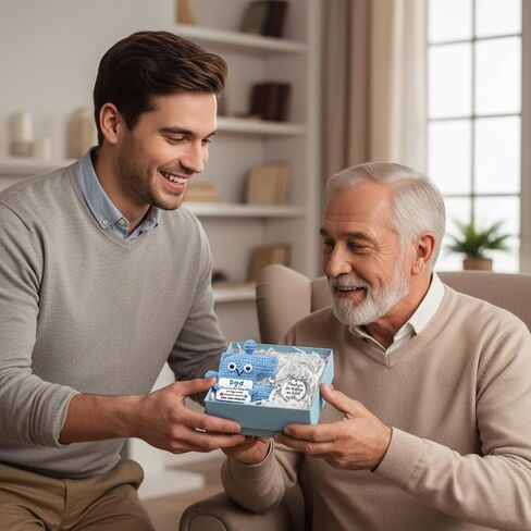Fathers Day Gifts for Dad, Gifts for Dad, 2 Pcs Sentimental Puzzle Set with Doll and Keychain, Perfect for Birthday Celebrations and Family Bonding Moments, Decorative Desk Accessories in Saudi Arabia