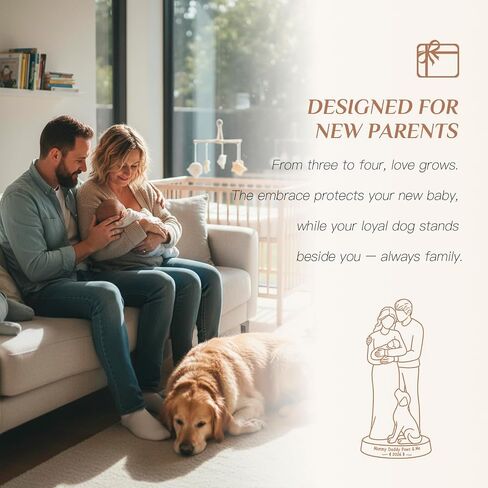 Storieme New Mom Gifts for Women: First Time Parents Gift for Couples - Hand-Pained Dad and Mommy to Be Figurine for Pregnancy Mother After Birth in Saudi Arabia