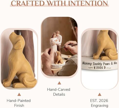 Storieme New Mom Gifts for Women: First Time Parents Gift for Couples - Hand-Pained Dad and Mommy to Be Figurine for Pregnancy Mother After Birth in Saudi Arabia