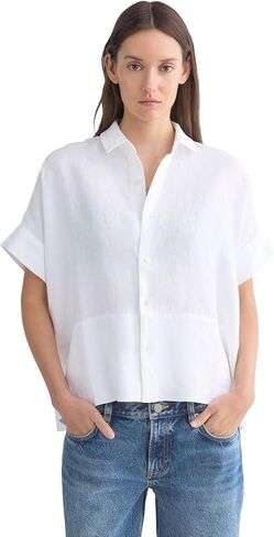 Everlane Women's The Boxy Linen Shirt | Oversized Button-Down in Masters of Flax Certified European Linen in Saudi Arabia