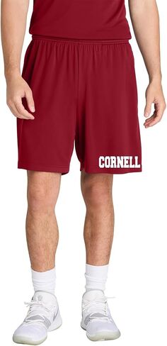 Cornell RED Polyester 7" MESH Pocket Gym Shorts in Saudi Arabia