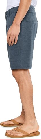 شورت رجالي من Volcom Cross Shred Hybrid - 20 بوصة، شورت عصري قابل للتمدد في 4 اتجاهات سريع الجفاف، أزرق مستعمل، 31 in Kuwait