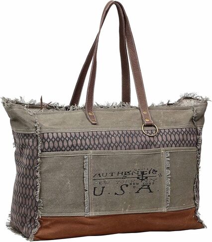 Myra Bag Honey Bee Upcycled Canvas Weekender Bag S-1198 in Saudi Arabia