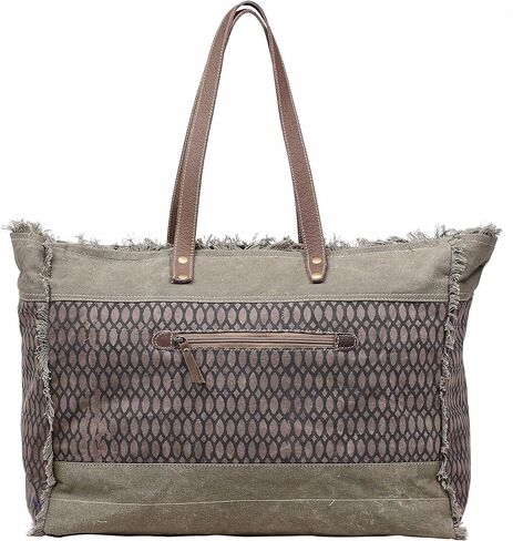 Myra Bag Honey Bee Upcycled Canvas Weekender Bag S-1198 in Saudi Arabia