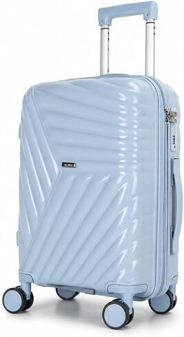Carry On Luggage with Spinner Wheels, Hardside Suitcase with TSA Lock, Lightweight Travel Rolling Luggage with Telescoping Handle (Sky Blue) in Saudi Arabia