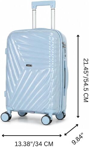 Carry On Luggage with Spinner Wheels, Hardside Suitcase with TSA Lock, Lightweight Travel Rolling Luggage with Telescoping Handle (Sky Blue) in Saudi Arabia