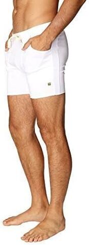 4-rth Mens Transition Yoga Shorts (Large, Solid White) in Saudi Arabia
