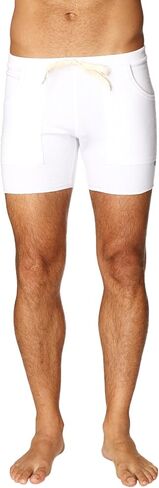 4-rth Mens Transition Yoga Shorts (Medium, Solid White) in Saudi Arabia