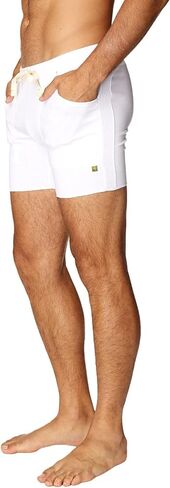 4-rth Mens Transition Yoga Shorts (Medium, Solid White) in Saudi Arabia