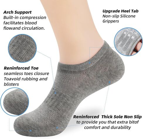 No Show Socks Women & Men Low Cut Ankle Short Anti-slid Athletic Running Casual Invisible Liner Socks in Kuwait