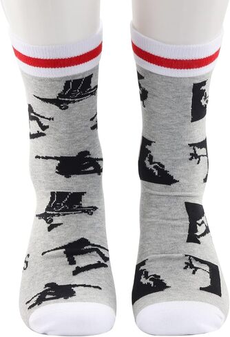 PXTIDY Skateboarding Socks I'd Rather Be Skateboarding Novelty Crew Socks Skateboard Gifts for Skateboard Skate Lover Coach in Kuwait